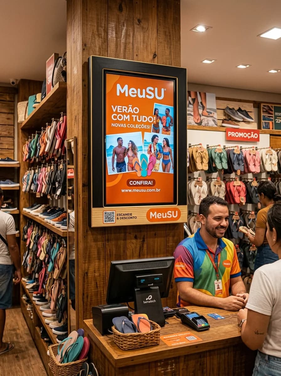 Monitor em sapataria